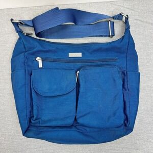 Baggallini Everyplace Nylon Travel Purse Pacific Blue Crossbody Bag EUC